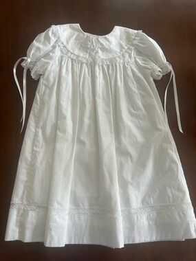 Classic White Smocked Girls' Formal Dress